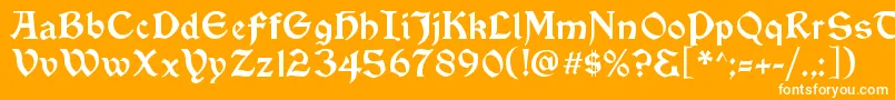 VinqueRegular Font – White Fonts on Orange Background