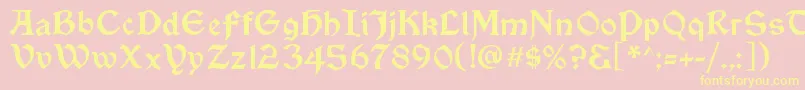 VinqueRegular Font – Yellow Fonts on Pink Background