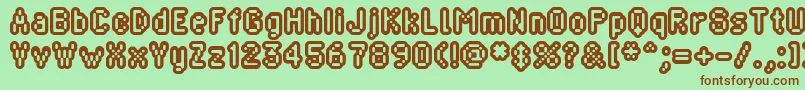 Blippia Font – Brown Fonts on Green Background