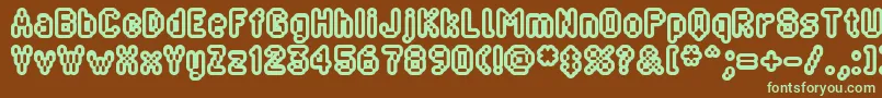 Blippia Font – Green Fonts on Brown Background