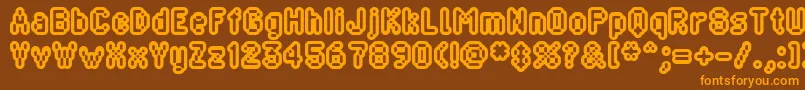 Blippia Font – Orange Fonts on Brown Background
