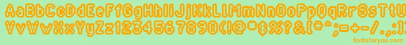 Blippia Font – Orange Fonts on Green Background