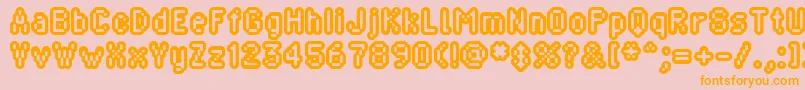 Blippia Font – Orange Fonts on Pink Background