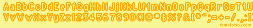 Blippia Font – Orange Fonts on Yellow Background