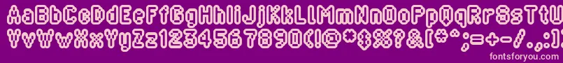Blippia Font – Pink Fonts on Purple Background