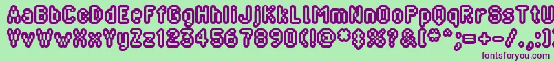 Blippia Font – Purple Fonts on Green Background