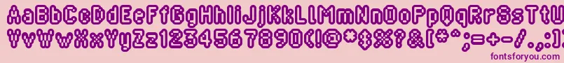 Blippia Font – Purple Fonts on Pink Background