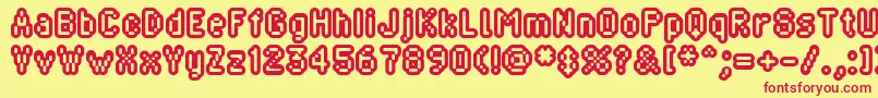 Blippia Font – Red Fonts on Yellow Background