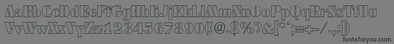 DekoblackopenserialRegular Font – Black Fonts on Gray Background