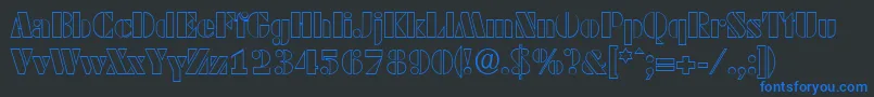 DekoblackopenserialRegular Font – Blue Fonts on Black Background