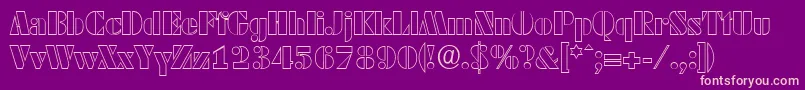 DekoblackopenserialRegular Font – Pink Fonts on Purple Background