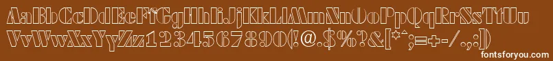 DekoblackopenserialRegular Font – White Fonts on Brown Background