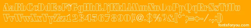 DekoblackopenserialRegular Font – White Fonts on Orange Background