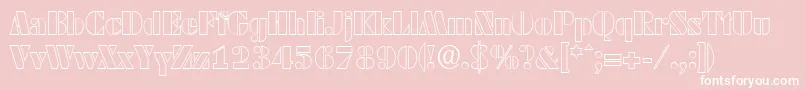 DekoblackopenserialRegular Font – White Fonts on Pink Background