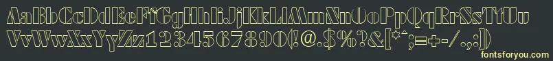 DekoblackopenserialRegular Font – Yellow Fonts on Black Background