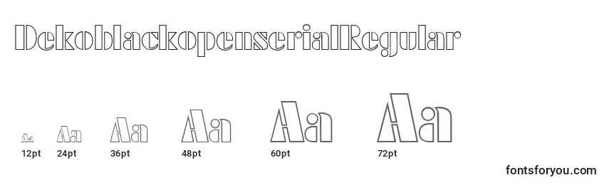 Размеры шрифта DekoblackopenserialRegular