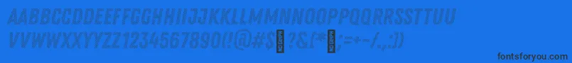 Zingrustd2demoBase-Schriftart – Schwarze Schriften auf blauem Hintergrund