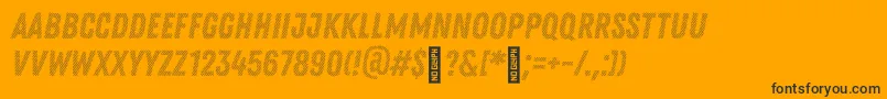 Zingrustd2demoBase Font – Black Fonts on Orange Background