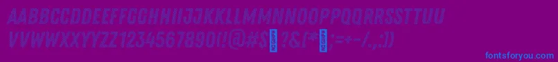 Zingrustd2demoBase Font – Blue Fonts on Purple Background