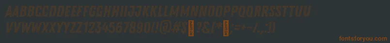 Zingrustd2demoBase Font – Brown Fonts on Black Background