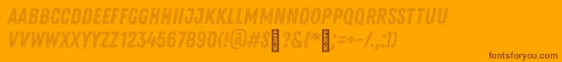 Zingrustd2demoBase Font – Brown Fonts on Orange Background