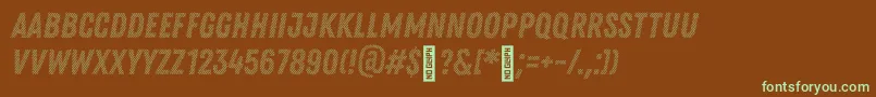 Zingrustd2demoBase Font – Green Fonts on Brown Background