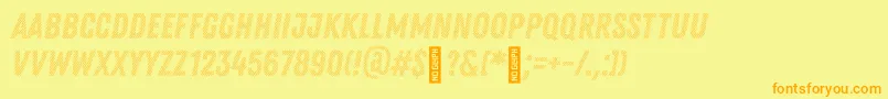 Zingrustd2demoBase Font – Orange Fonts on Yellow Background