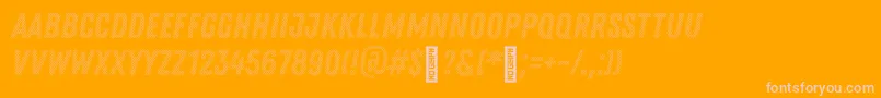 Zingrustd2demoBase Font – Pink Fonts on Orange Background