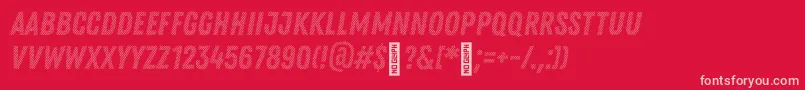 Zingrustd2demoBase Font – Pink Fonts on Red Background