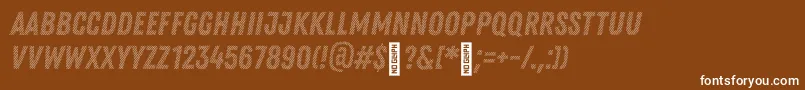 Zingrustd2demoBase Font – White Fonts on Brown Background