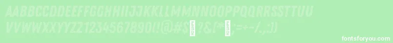 Zingrustd2demoBase Font – White Fonts on Green Background