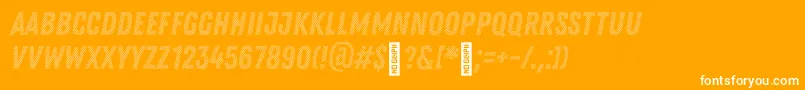 Zingrustd2demoBase Font – White Fonts on Orange Background