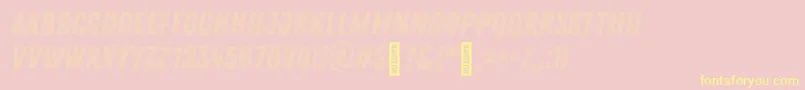 Zingrustd2demoBase-Schriftart – Gelbe Schriften auf rosa Hintergrund