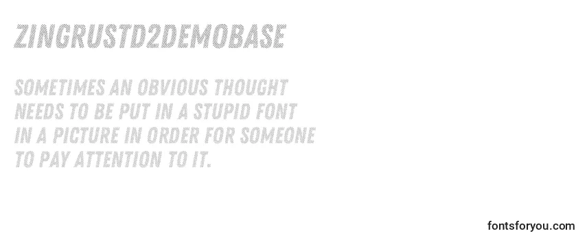 Zingrustd2demoBase Font
