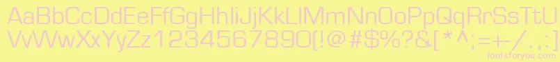 EuroUkrainian Font – Pink Fonts on Yellow Background