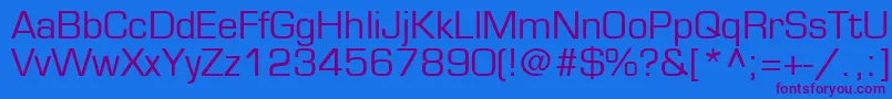 EuroUkrainian-Schriftart – Violette Schriften auf blauem Hintergrund