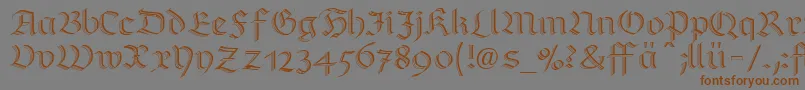 RichmondzierschriftLtDfr Font – Brown Fonts on Gray Background