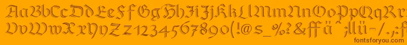 RichmondzierschriftLtDfr Font – Brown Fonts on Orange Background