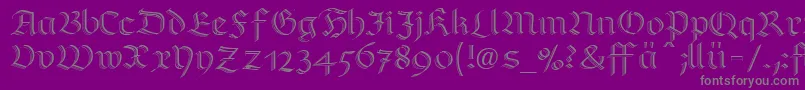 RichmondzierschriftLtDfr-Schriftart – Graue Schriften auf violettem Hintergrund