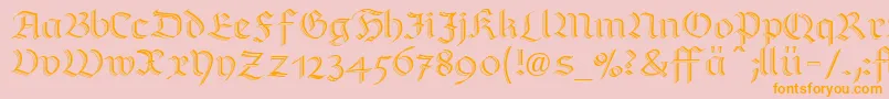 RichmondzierschriftLtDfr Font – Orange Fonts on Pink Background