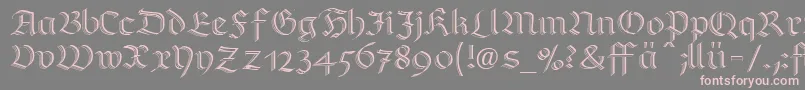 フォントRichmondzierschriftLtDfr – 灰色の背景にピンクのフォント