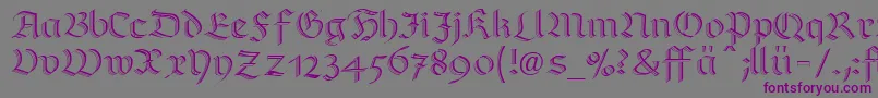 Шрифт RichmondzierschriftLtDfr – фиолетовые шрифты на сером фоне