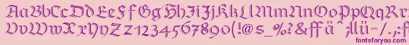 RichmondzierschriftLtDfr Font – Purple Fonts on Pink Background