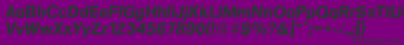 FormulaserialXboldItalic Font – Black Fonts on Purple Background