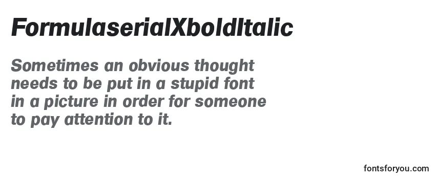 Обзор шрифта FormulaserialXboldItalic