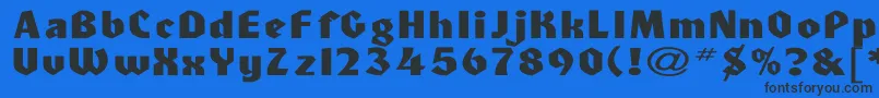 HeidelbergNormalEx Font – Black Fonts on Blue Background