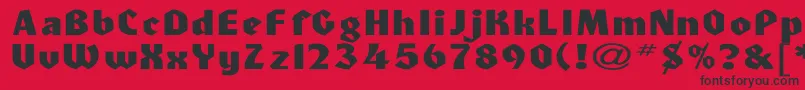 HeidelbergNormalEx Font – Black Fonts on Red Background