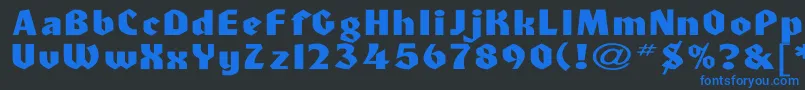 Шрифт HeidelbergNormalEx – синие шрифты на чёрном фоне