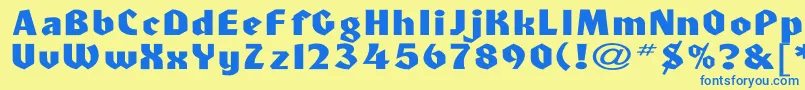 fuente HeidelbergNormalEx – Fuentes Azules Sobre Fondo Amarillo