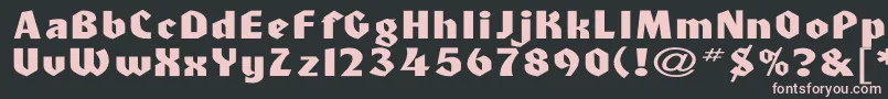 フォントHeidelbergNormalEx – 黒い背景にピンクのフォント